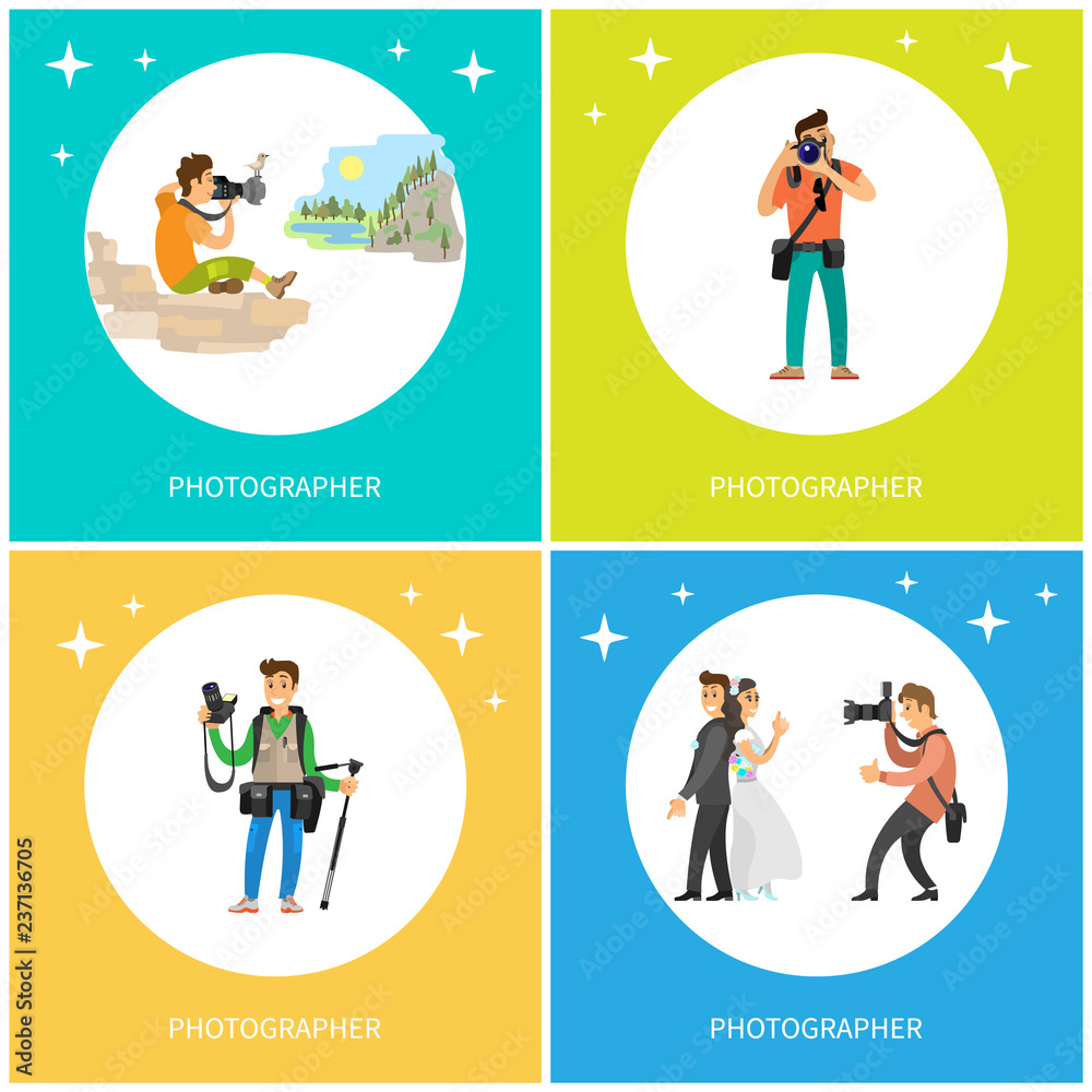 Photographers Taking Picture with Photo Equipment Photographers Taking Picture with Photo Equipment
