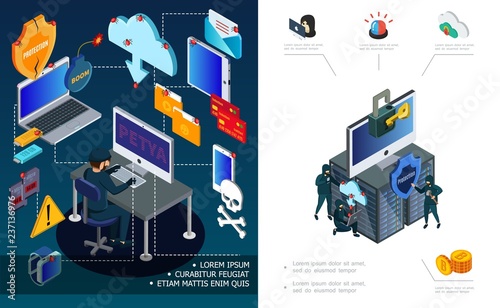 Hacker Activity And Internet Security Concept