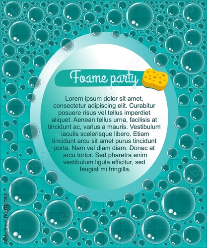 Light Foam Disco Party Poster