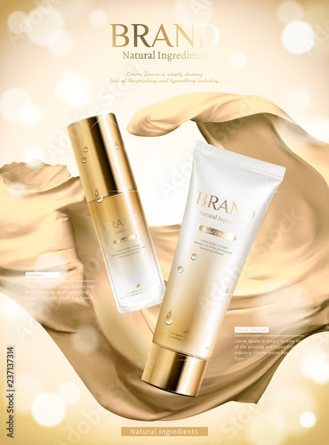 Luxury golden skincare product