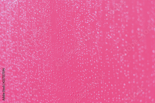 Pink Droplets background on a metal surface, Abstract design element