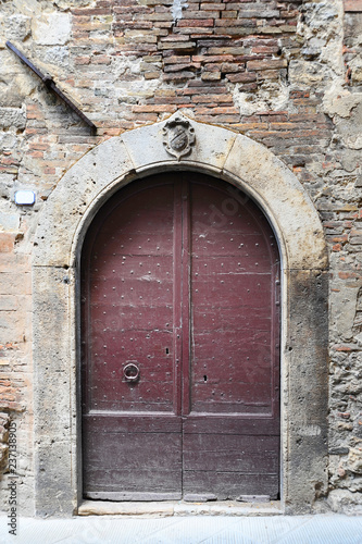 Vintage wooden italian door