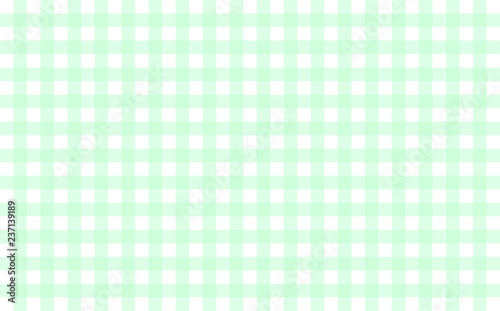 Gingham-like table cloth with mint green and white checks. Symmetrical overlapping stripes in a single solid color against white background, similar to a table or a dish cloth, or a picnic napkin