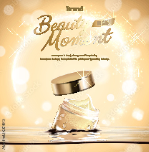 Cream jar skincare ads