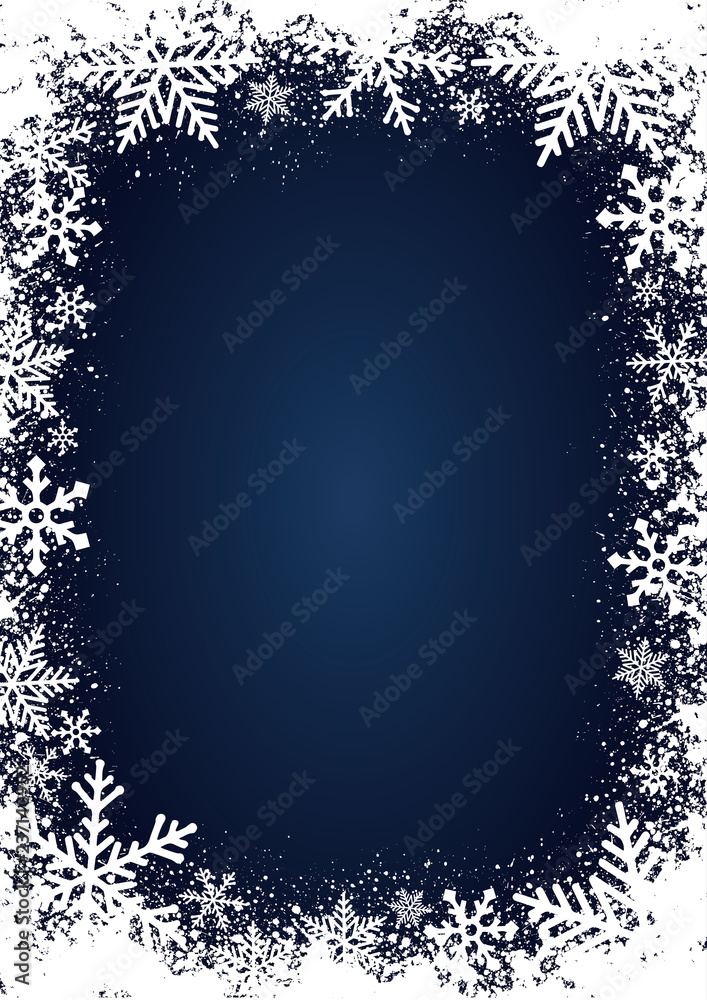 Fototapeta premium winter image background ( snow crystal) / blue