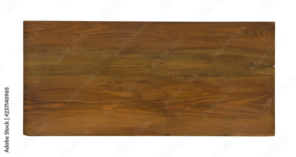 wooden board isolated on white background