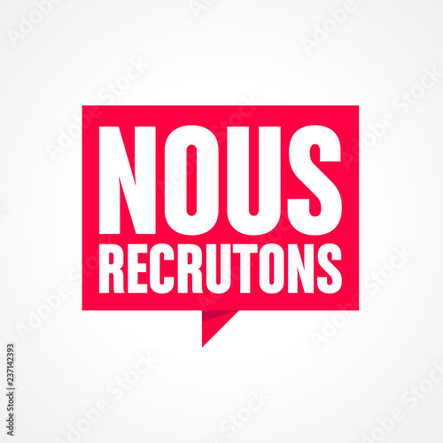 nous recrutons