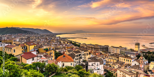 Panorama di Salerno all'alba photo