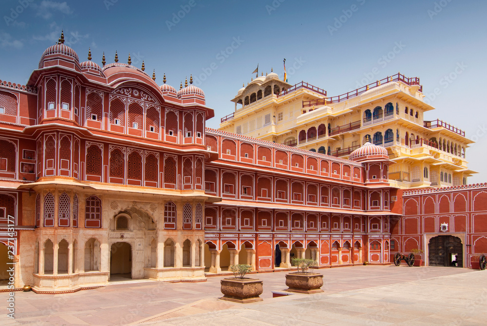 Chandra Mahal the royal residence at the City Palace, Jaipur, Rajasthan, India.