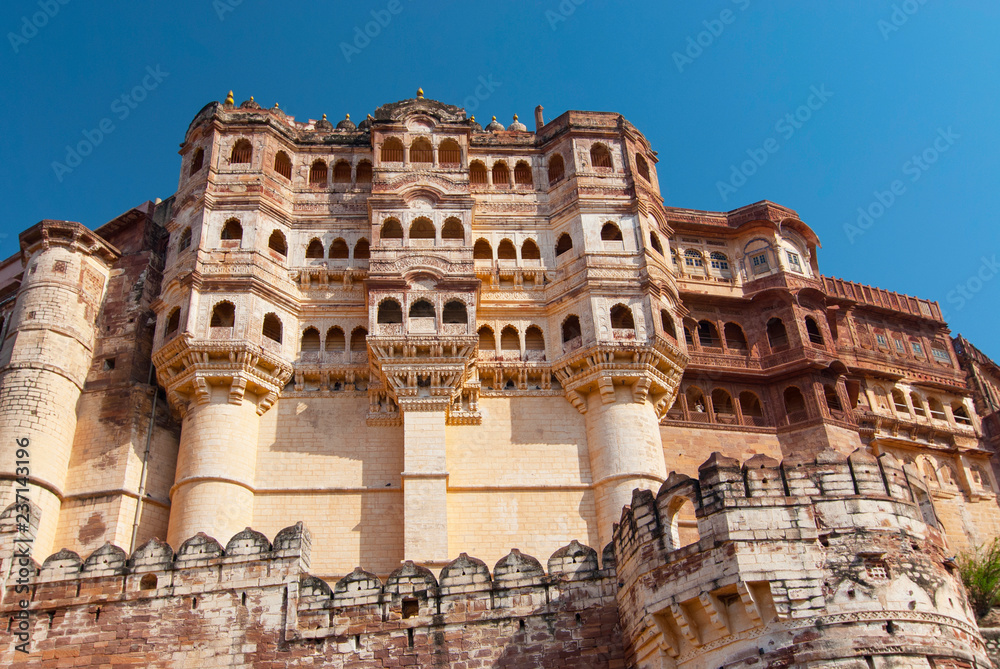 Mehrangarh Fort, Jodhpur, Rajasthan, India.