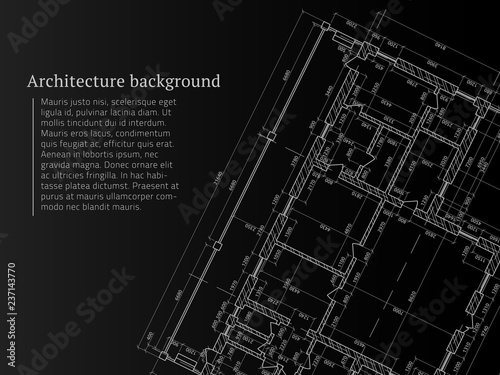 Architectural drawing. Vector illustration.