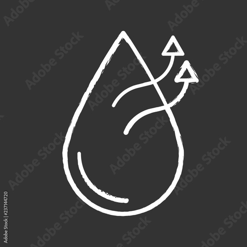 Air humidification conditioner function chalk icon