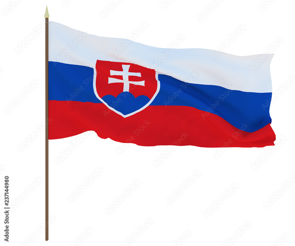 National flag of Slovakia. Background for editors and designers. National holiday