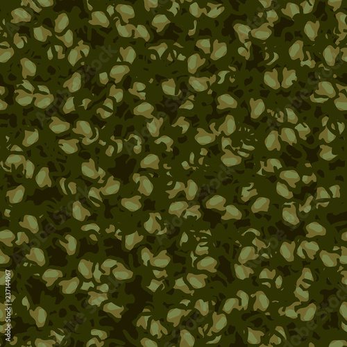 Forest camouflage of various shades of green and brown colors