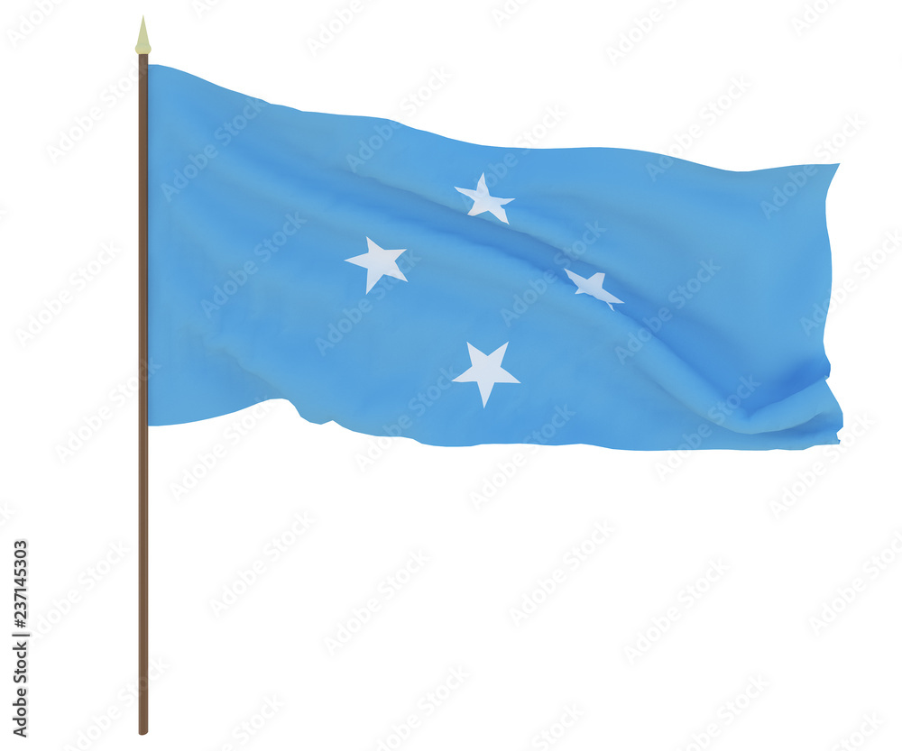 National flag of Micronesia. Background for editors and designers. National holiday National flag of Micronesia. Background for editors and designers. National holiday