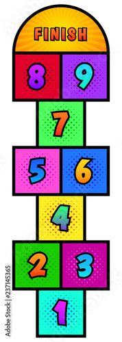 Hopscotch cartoon template