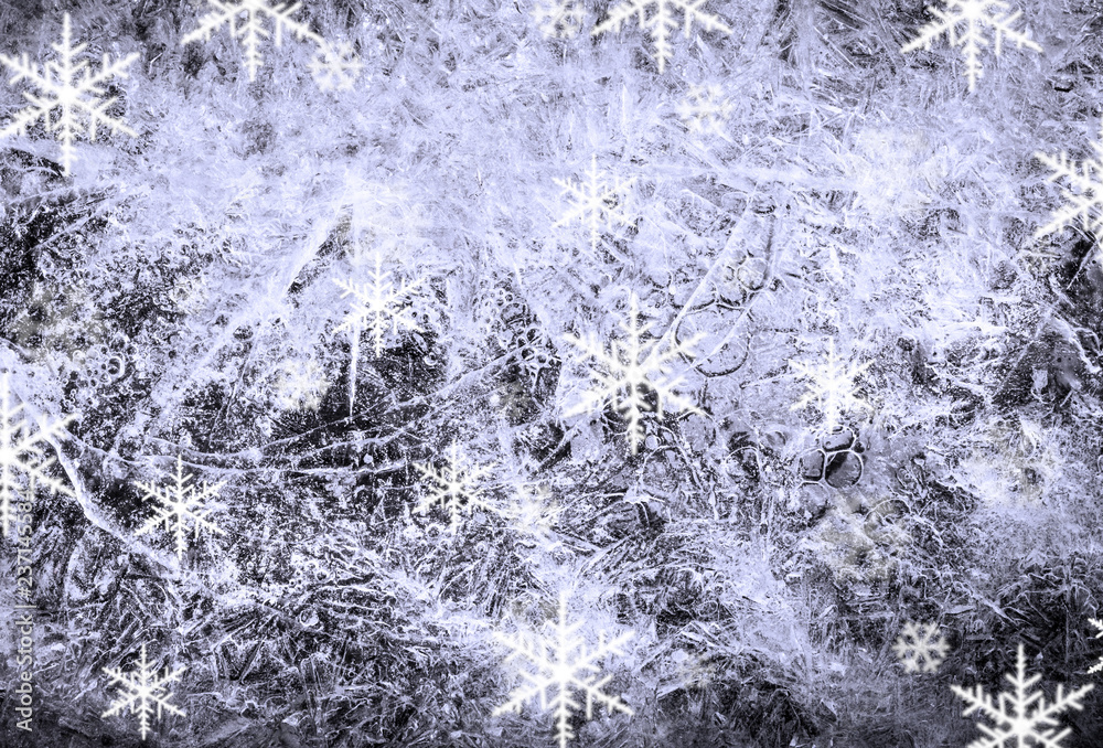 Christmas background and falling snowflake Christmas background and falling snowflake