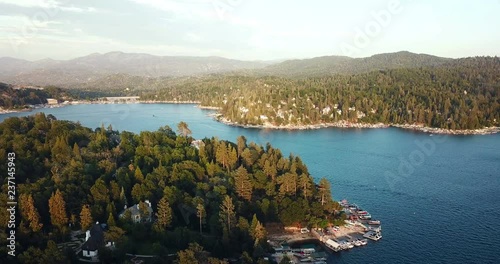 Wallpaper Mural Aerial shot of Lake Arrowhead, California Torontodigital.ca