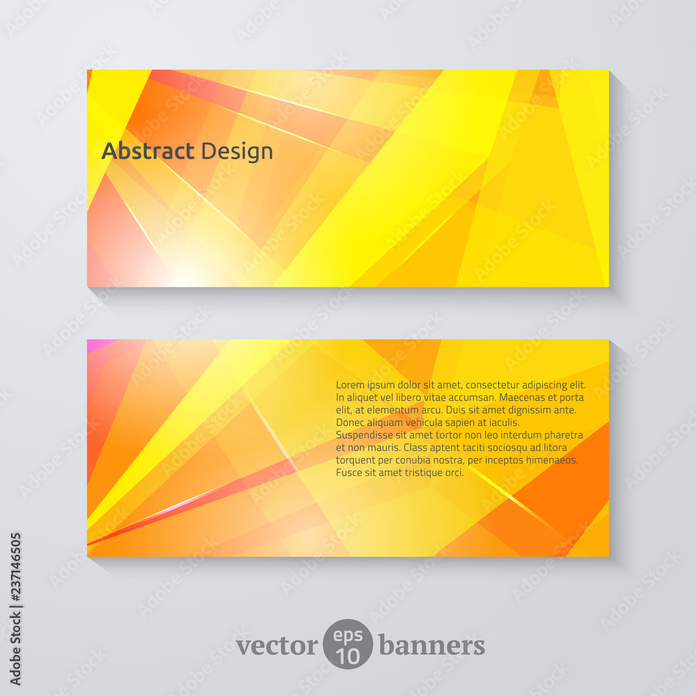 Flyer template or banner design. Vector illustration.