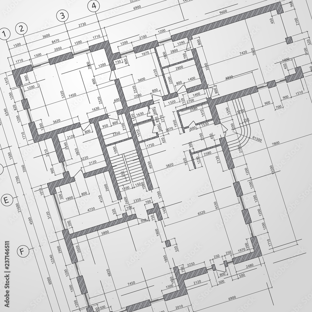 Architectural drawing. Vector illustration. Architectural drawing. Vector illustration.