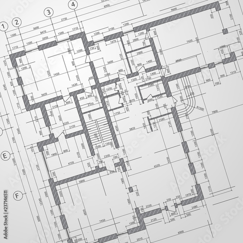 Architectural drawing. Vector illustration.
