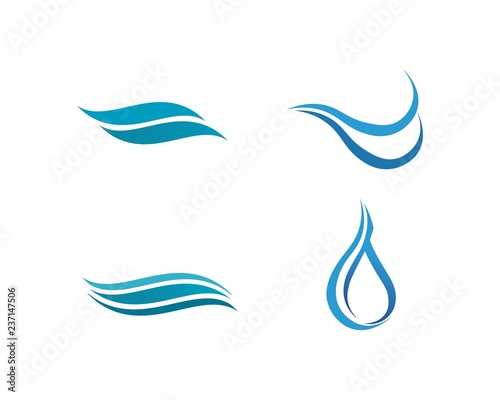 Fototapeta Naklejka Na Ścianę i Meble -  water drop Logo Template vector illustration design