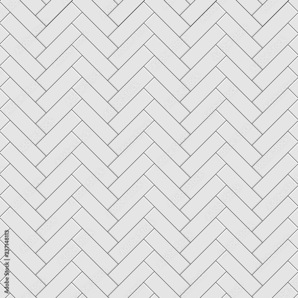 Rectangular herringbone grey tiles texture. Vector illustration - obrazy, fototapety, plakaty 