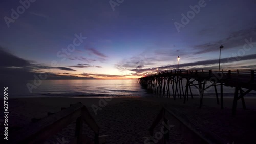 Kure Beach fishing pier at dawn