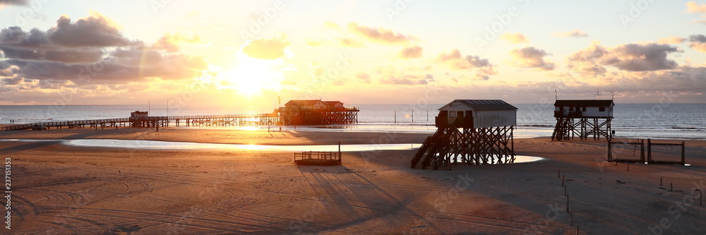 Naklejka premium Küstenlandschaft Sankt Peter-Ording 