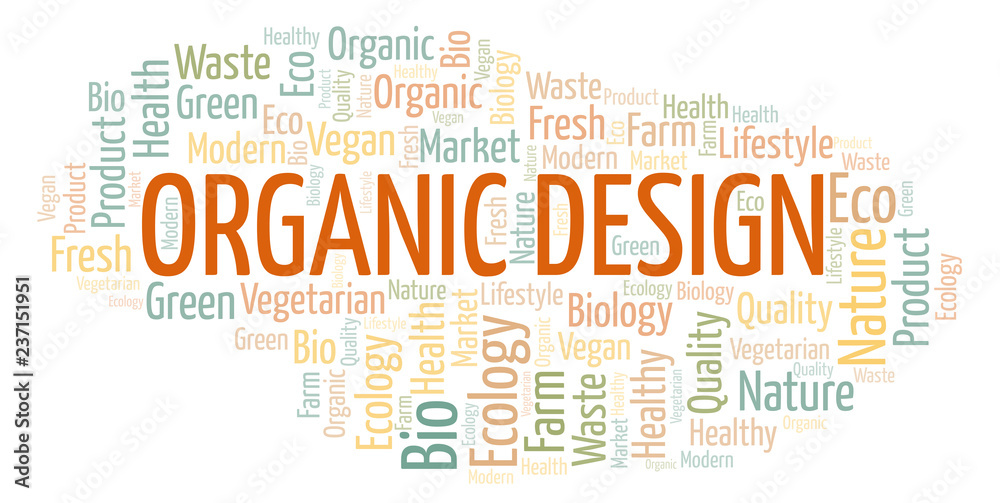 Obraz premium Organic Design word cloud.