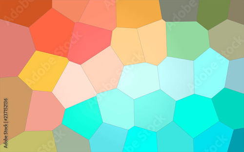 Illustration of pink and blue bright Giant Hexagon background.