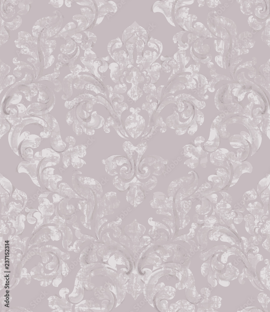 Vintage baroque ornamented background Vector. Royal luxury texture. Elegant decor design with old grunge styles. Pastel colors