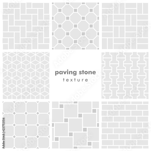 Set of eight paving stone seamless patterns