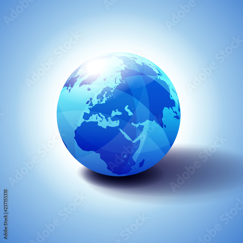 Middle East, Russia, Europe, and Africa, Background with Globe Icon 3D illustration © Roy Fenton Wylam