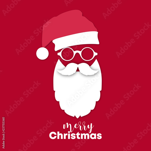 Weihnachtlicher Santa mit Brille photo