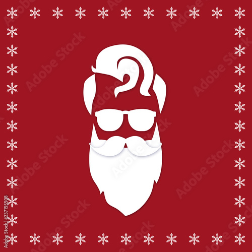 Weihnachtsmann edel schneeflocken Rahmen