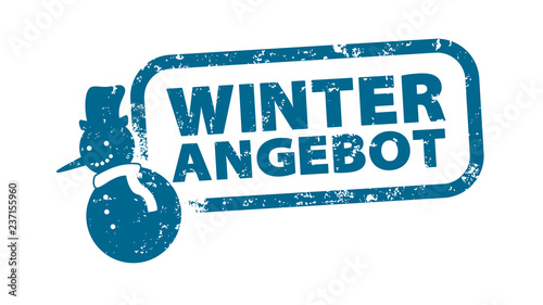 Stempel - Winterangebot Schneemann blau