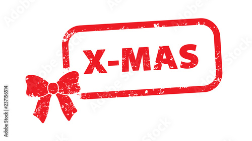 Stempel - X-MAS - Schleife rot