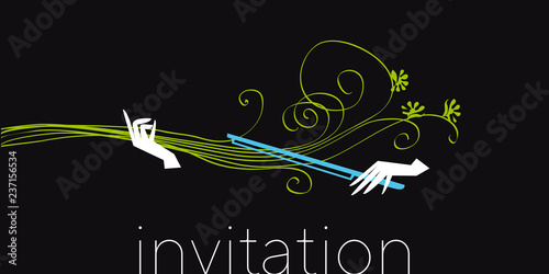 Violin concept for classic music concert