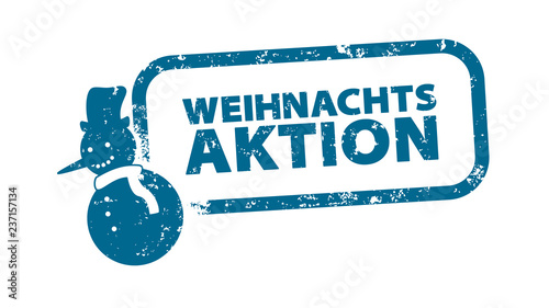 Stempel - Weihnachtsaktion - Schneemann blau