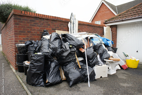 Pile of household waste photo