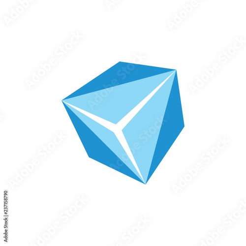 ice cube blue logo vector