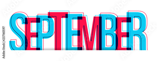 September word vector creative banner
