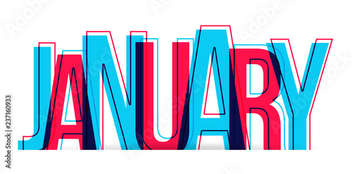 January word vector isolated on white background