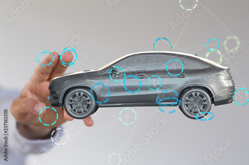 car digital in hand © vegefox.com