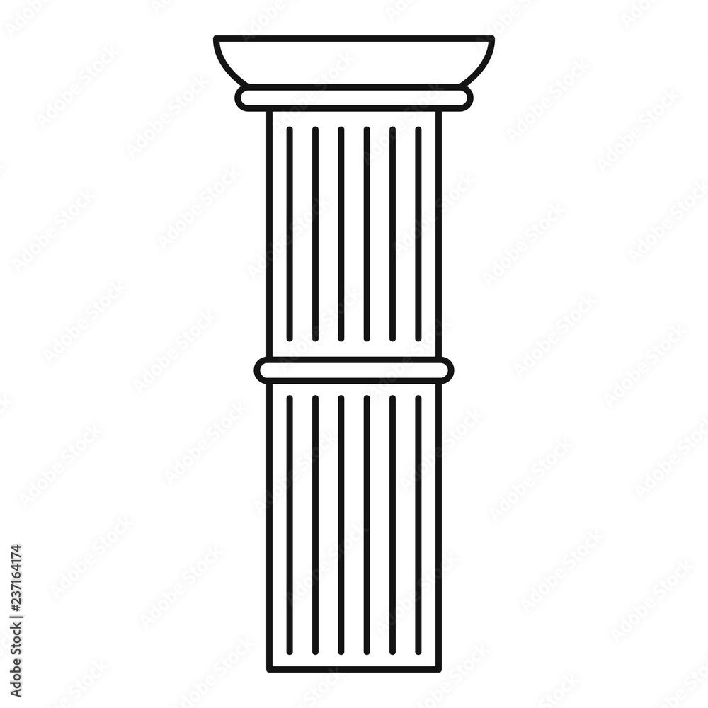 Column icon. Outline column vector icon for web design isolated on white background Column icon. Outline column vector icon for web design isolated on white background