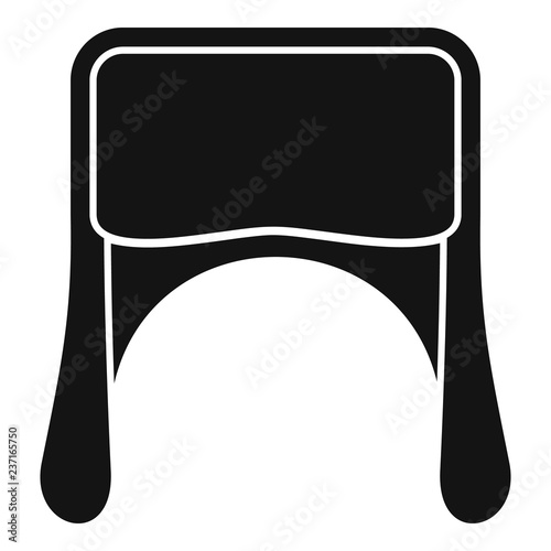 Flaps winter hat icon. Simple illustration of flaps winter hat vector icon for web design isolated on white background