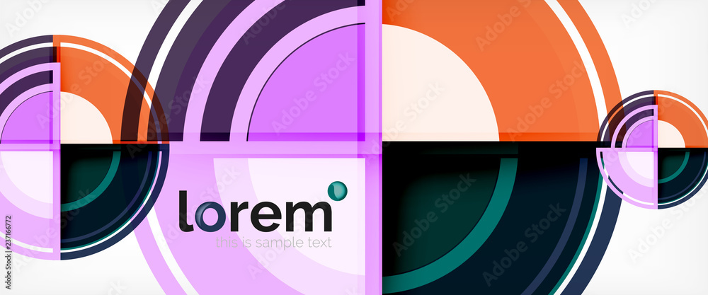 Multicolored round shapes abstract background Multicolored round shapes abstract background