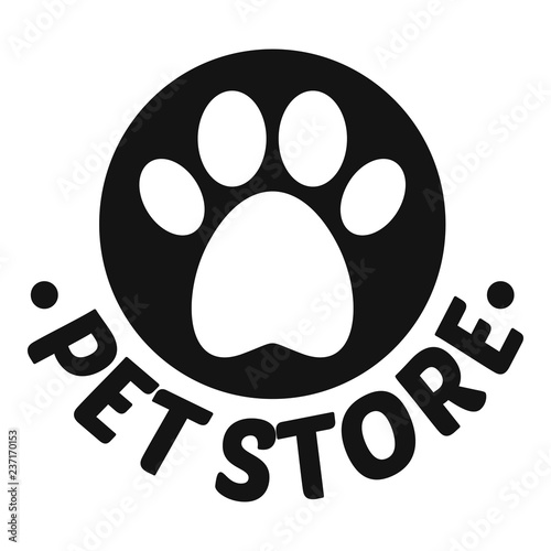 Pet toys store logo. Simple illustration of pet toys store vector logo for web design isolated on white background