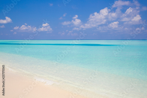 Tropical Beach in Paradise in Maldives